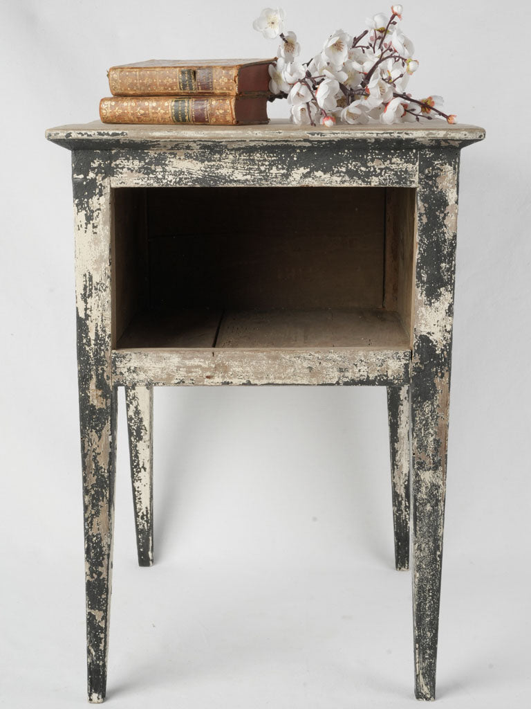 Rustic Walnut Charcoal Nightstand