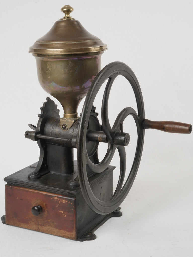 Antique cast-iron coffee grinder