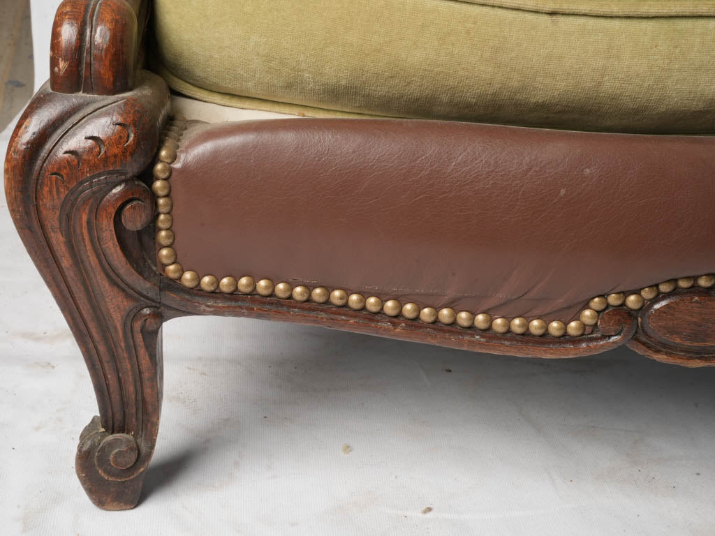 Chestnut-toned leather trimmed chairs