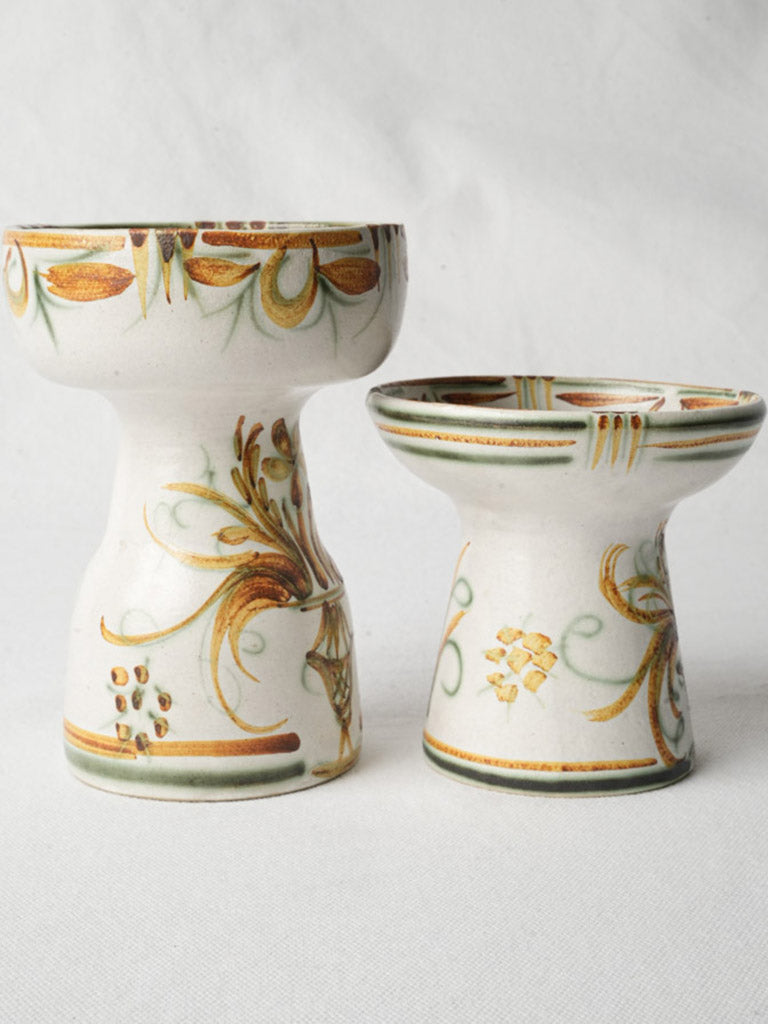 Charming foliate motif candlesticks