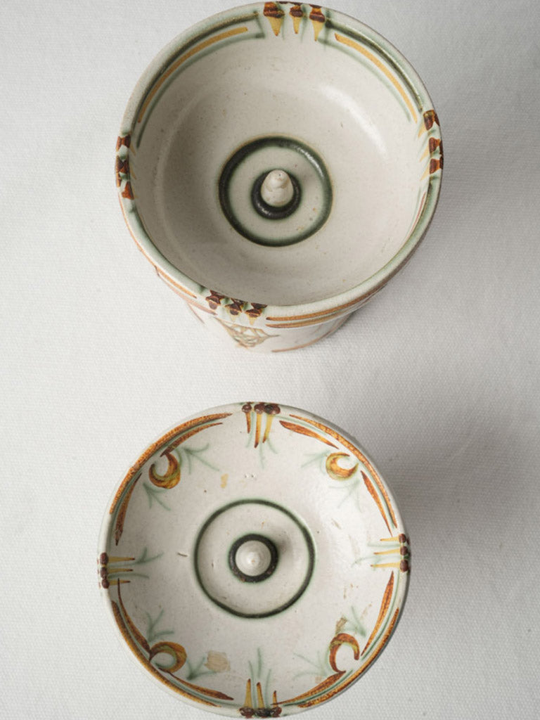 Creamy glaze ceramic candlesticks
