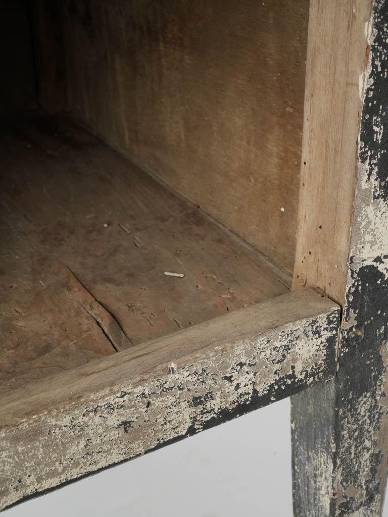 Weathered Rustic Charcoal Walnut Nightstand