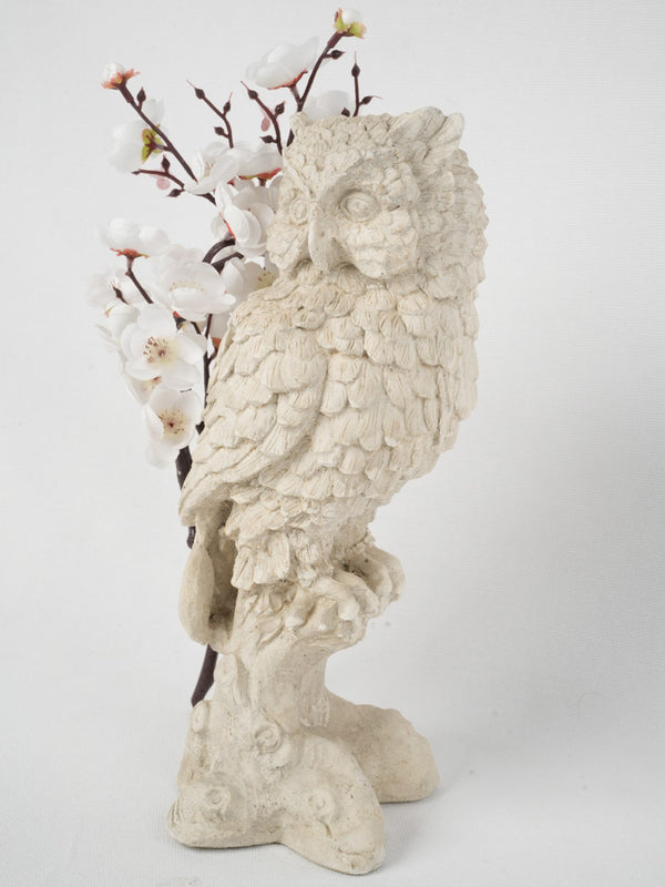 Vintage sculpture of a little owl 13"