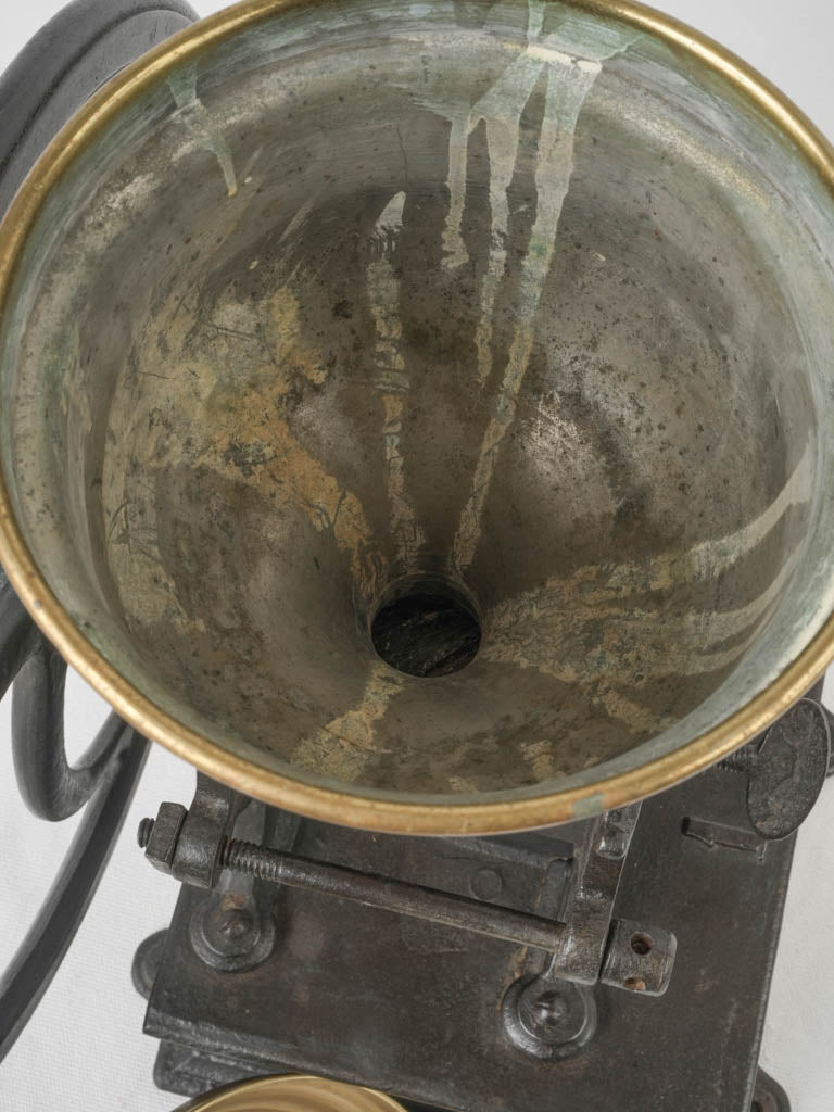 Decorative brass coffee grinder