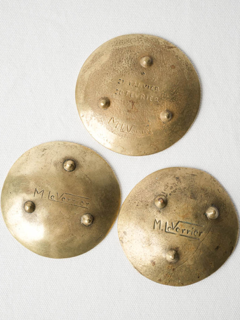 Elegant patina bronze accent dishes