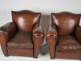 Parisian design leather armchairs