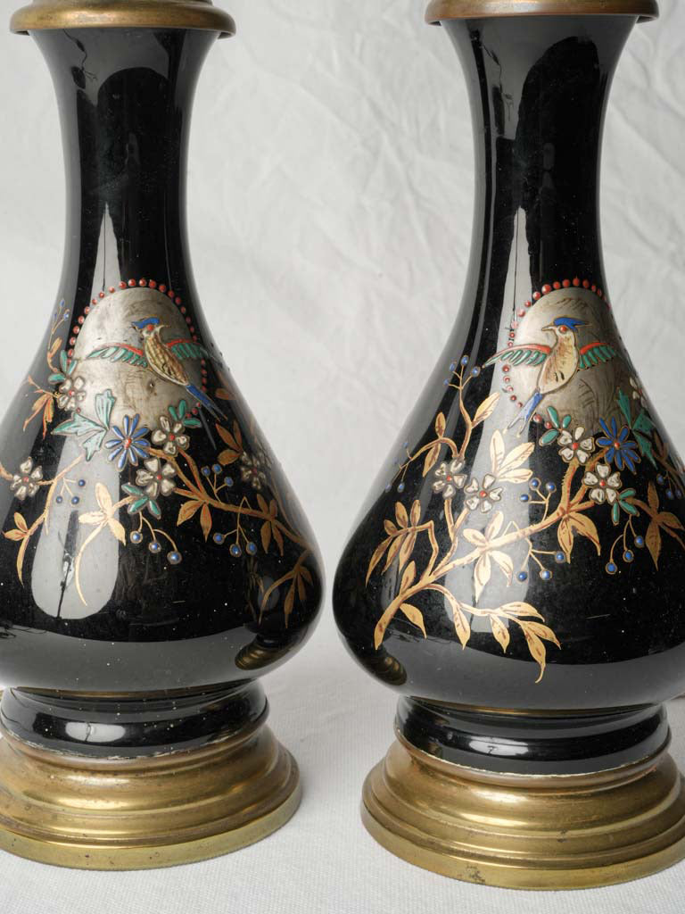 Richly hand-enamelled exotic lamps