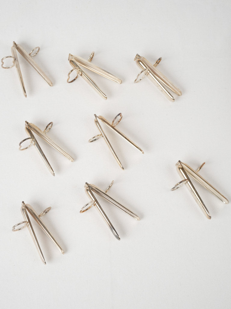 Antique silver-plated asparagus tongs