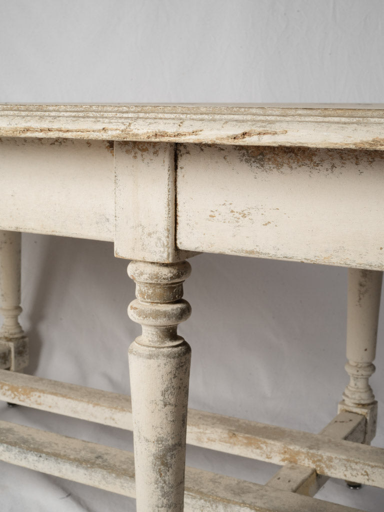 19th-Century French Provincial Drapière Table W/ Rustic Patina - 78"