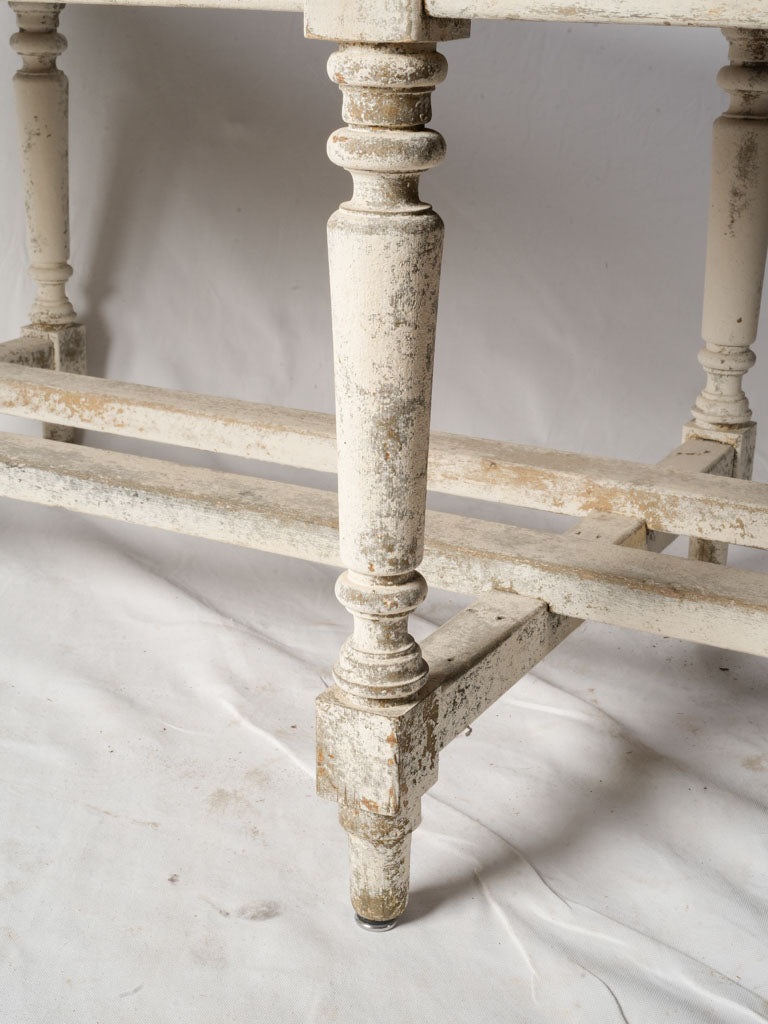 19th-Century French Provincial Drapière Table W/ Rustic Patina - 78"