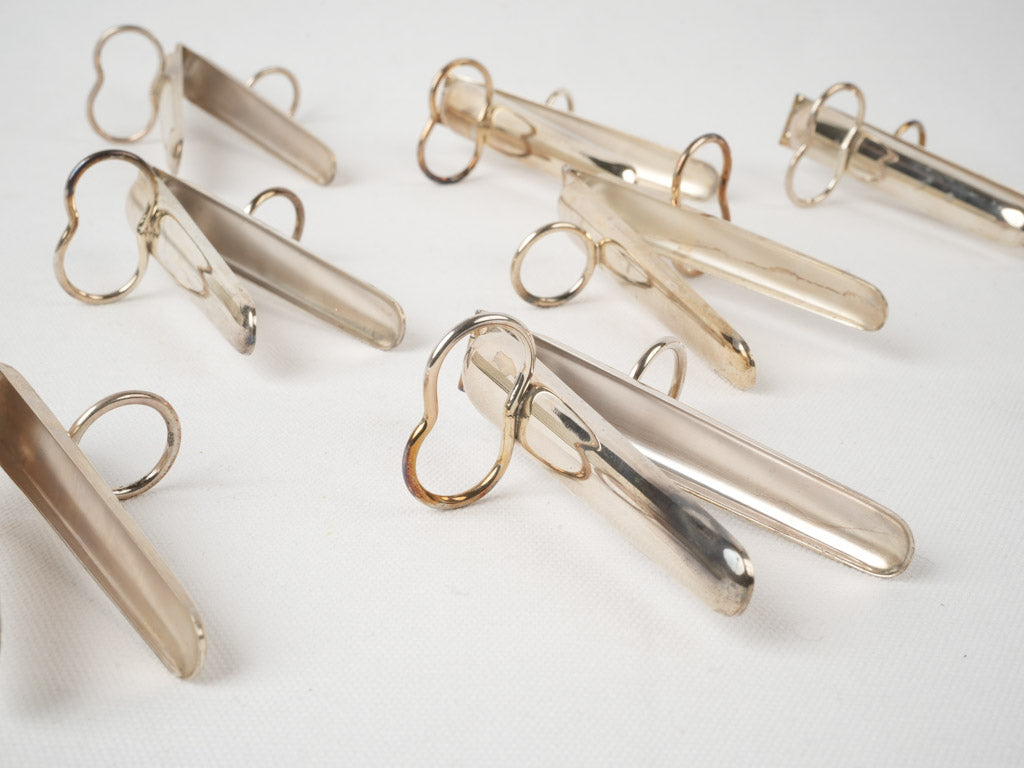 Refined silver-plated asparagus tongs