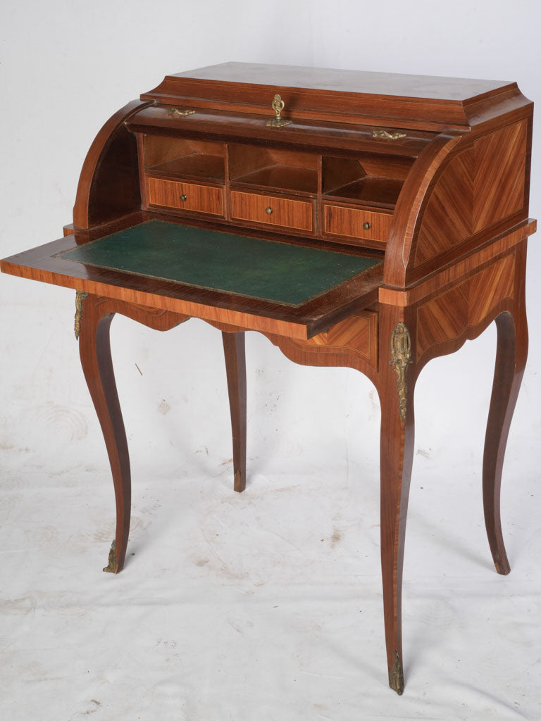 Elegant French marquetry writing desk