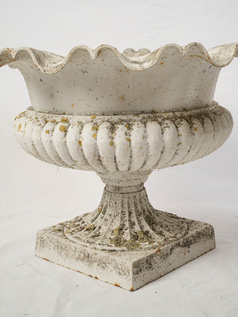 Beautiful Pair Of Large French Cast Iron Garden Urns Late 19th To Early 20th Century - 17¾"
