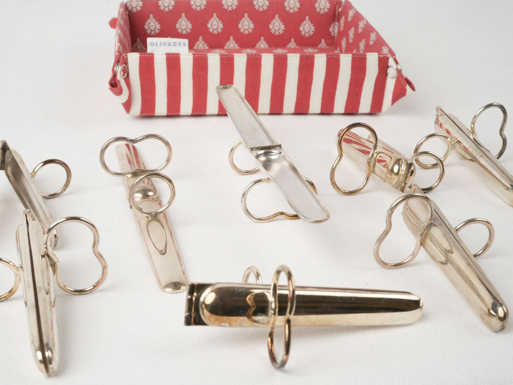 Vintage French silver asparagus tongs