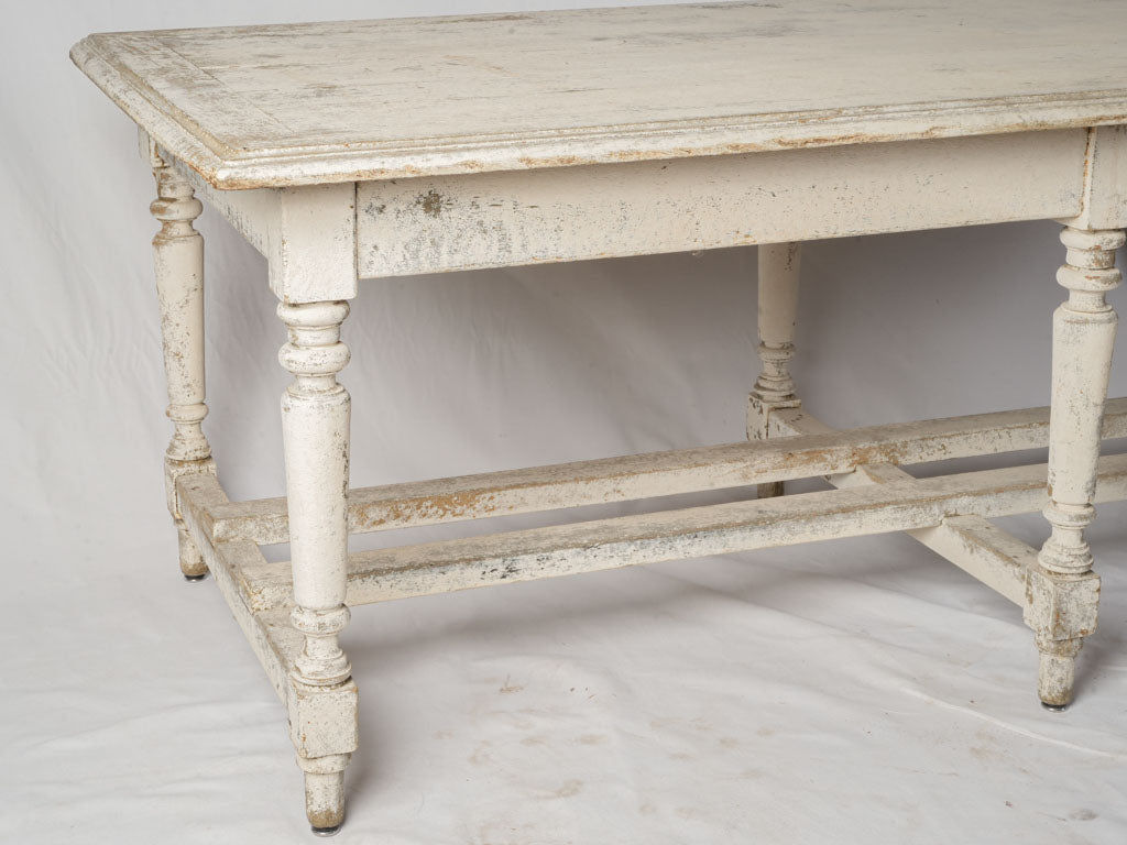 19th-Century French Provincial Drapière Table W/ Rustic Patina - 78"