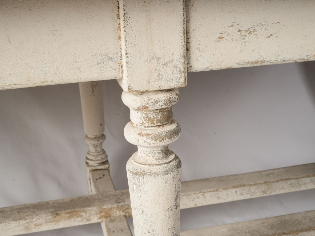 19th-Century French Provincial Drapière Table W/ Rustic Patina - 78"