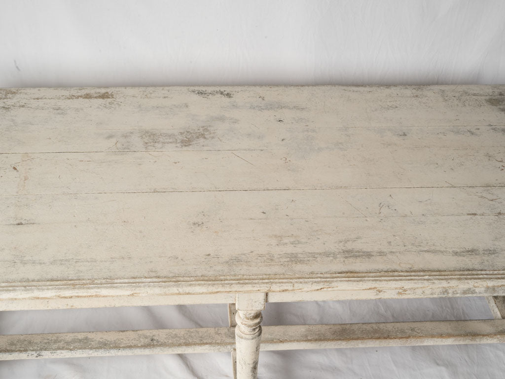 19th-Century French Provincial Drapière Table W/ Rustic Patina - 78"