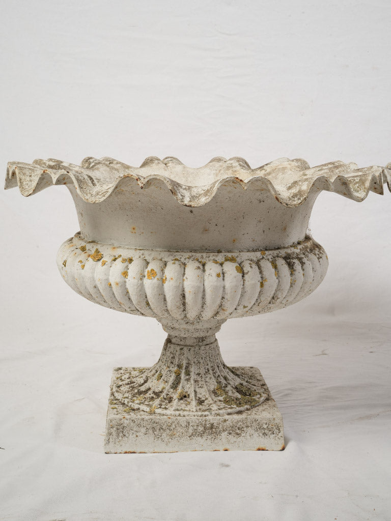 Beautiful Pair Of Large French Cast Iron Garden Urns Late 19th To Early 20th Century - 17¾"