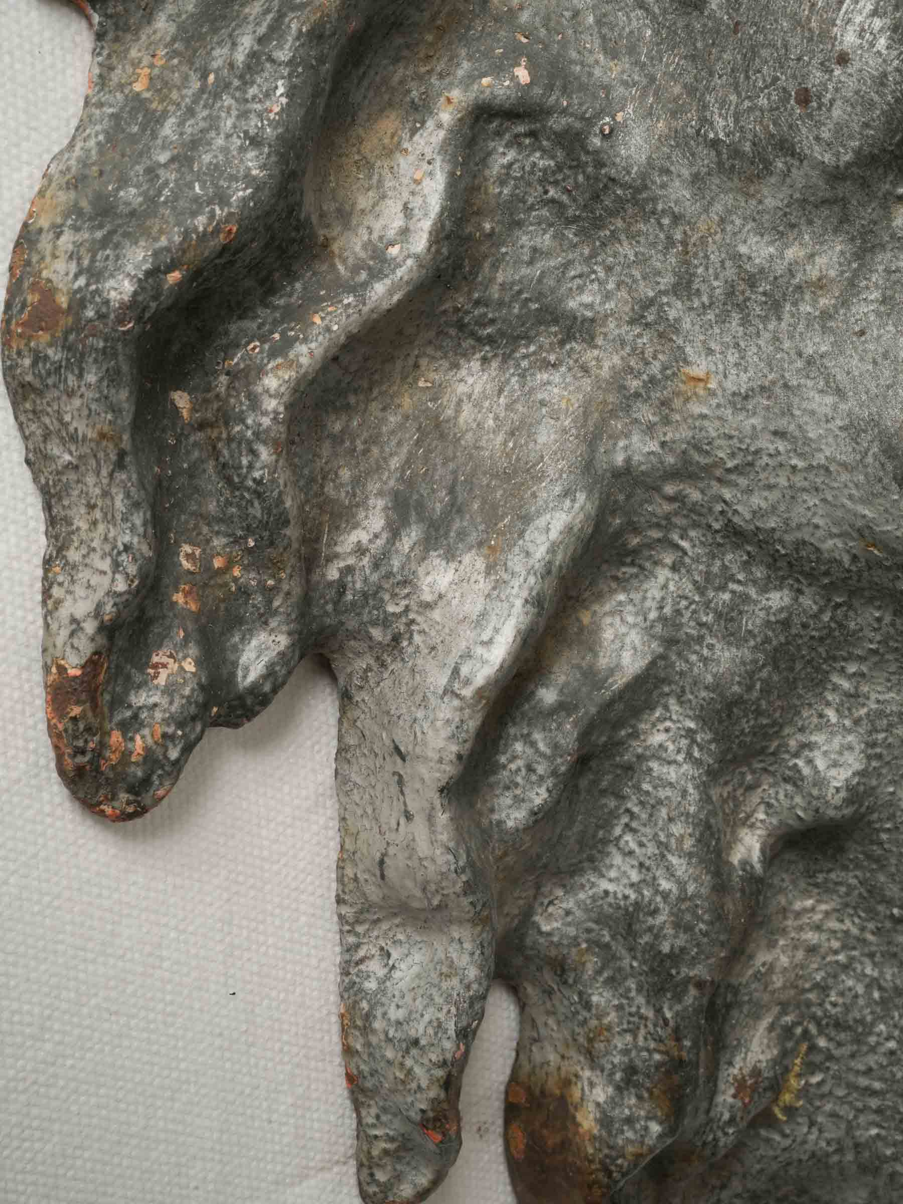 Expressive 19th-Century Cast Iron Lion Fountain Spout - 16½"