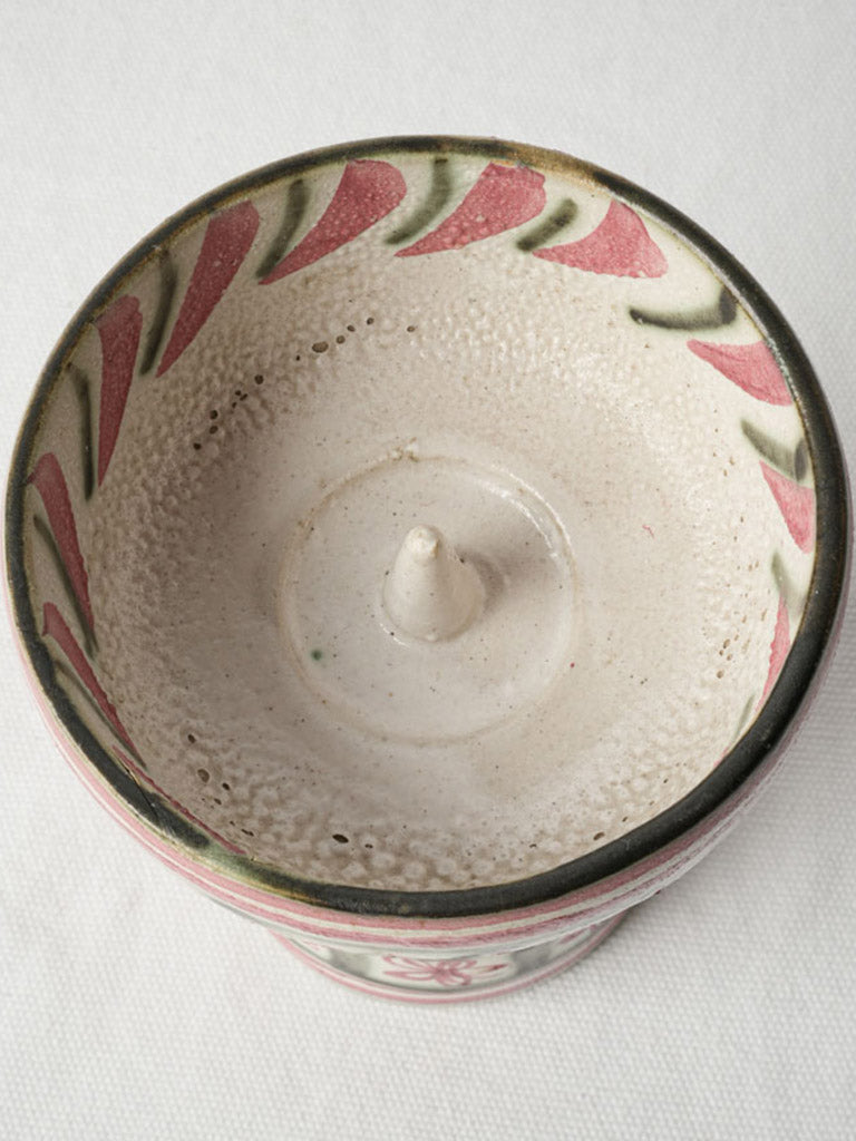 Creamy glaze ceramic candlestick