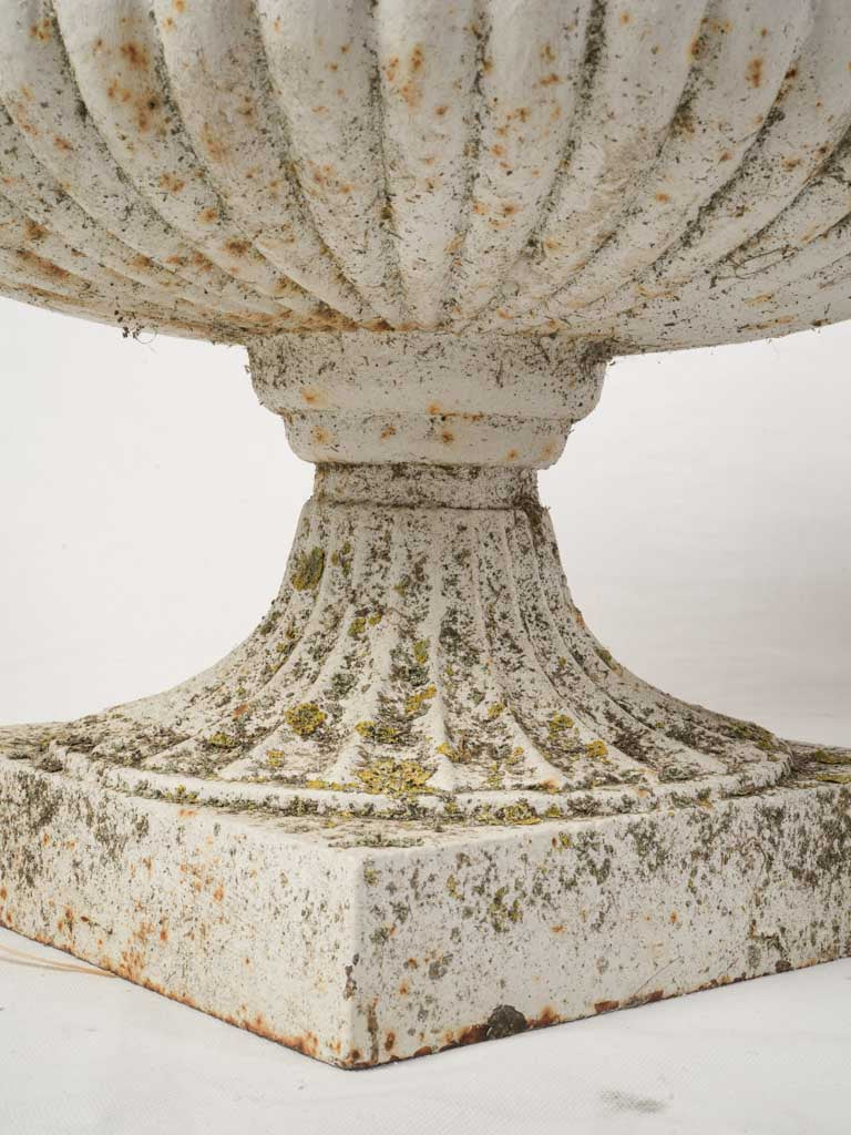 Beautiful Pair Of Large French Cast Iron Garden Urns Late 19th To Early 20th Century - 17¾"