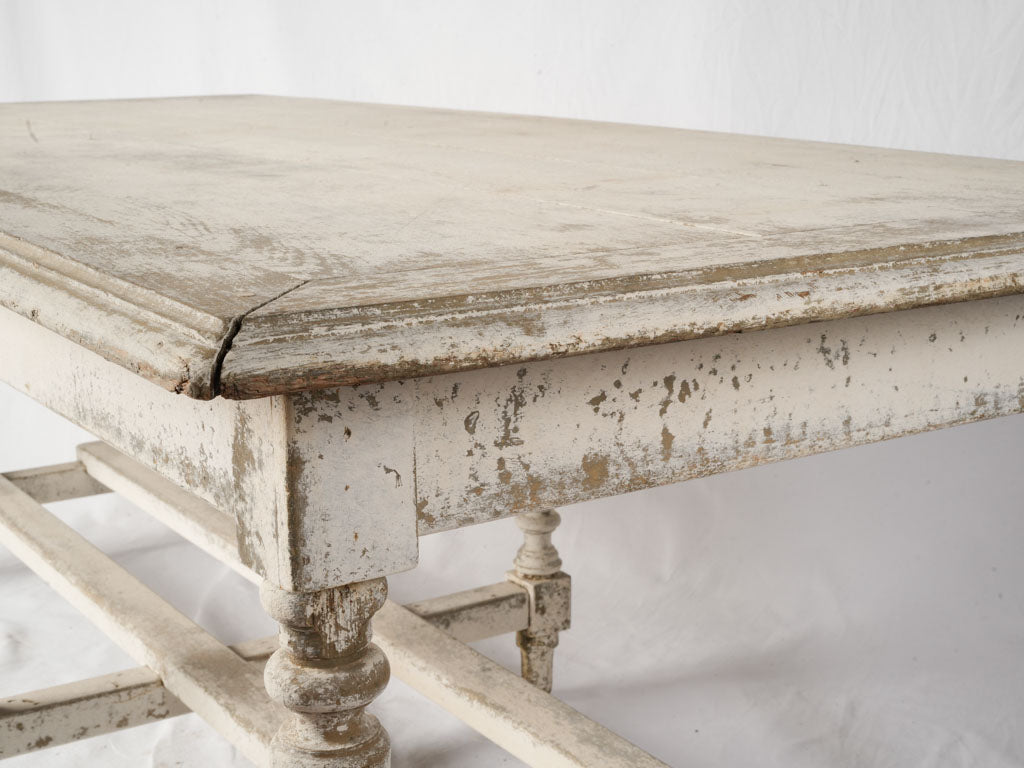 19th-Century French Provincial Drapière Table W/ Rustic Patina - 78"