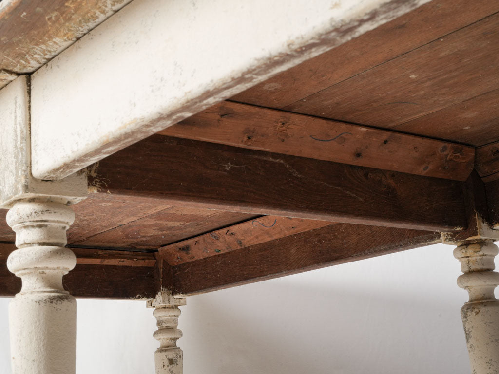 19th-Century French Provincial Drapière Table W/ Rustic Patina - 78"