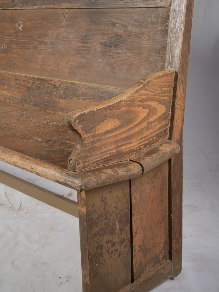 Timeworn ecclesiastical seating furniture