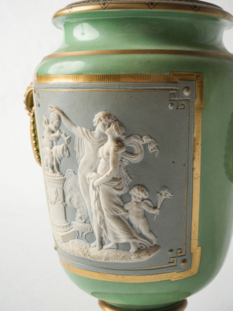French neoclassical-crafted urn