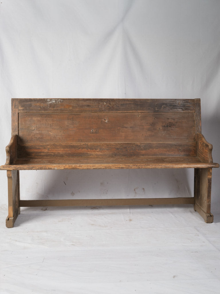 Patina-rich early 20th-century pew