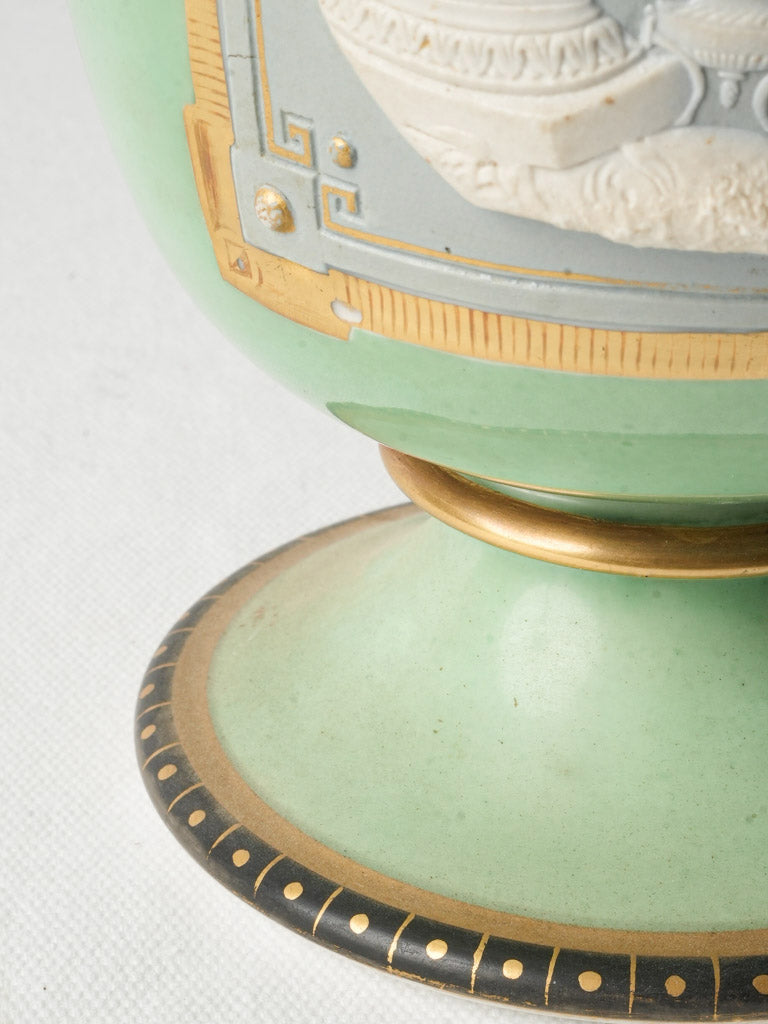 Biscuit porcelain relief accent