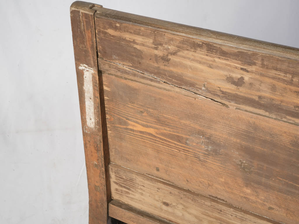 Classic French worn-edge pew