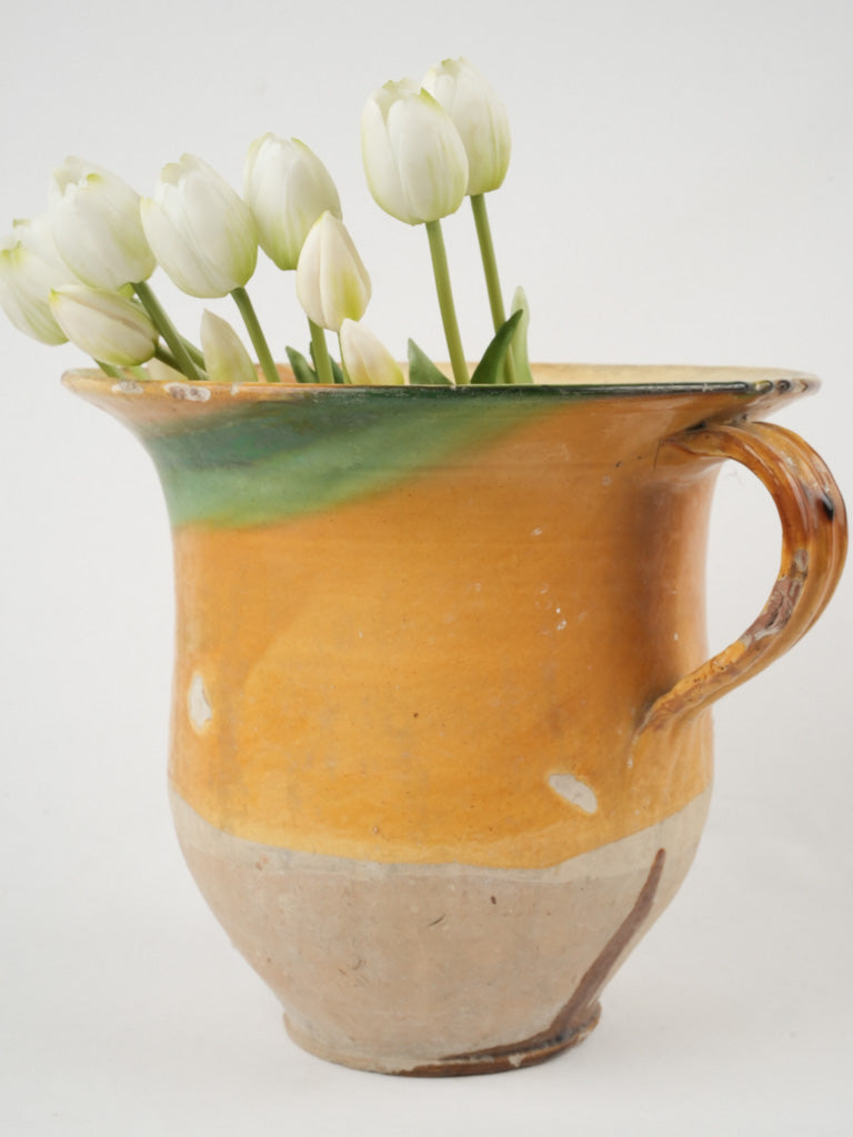 Vintage Provencal yellow and green pottery