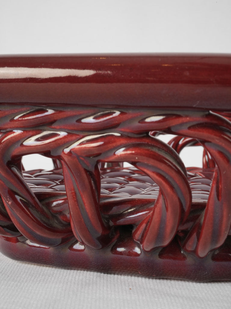 Handcrafted hexagonal Vallauris pottery