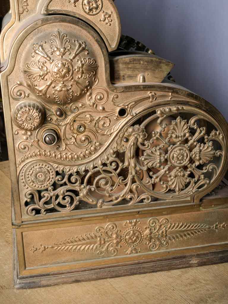 Warm gilt-brass cash register