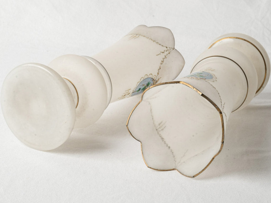 Classic pale blue medallion vases