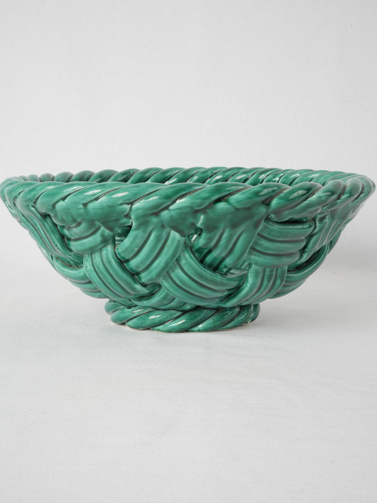 Classic Mediterranean-style ceramic fruit bowl