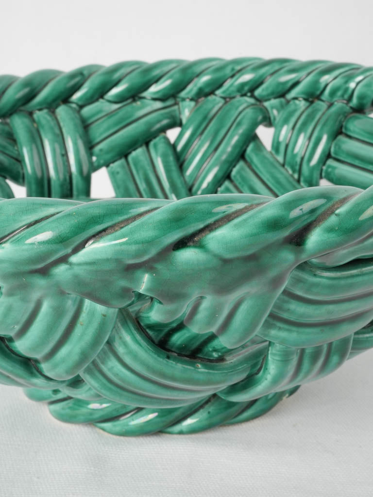 Traditional Picault-inspired green fruit bowl