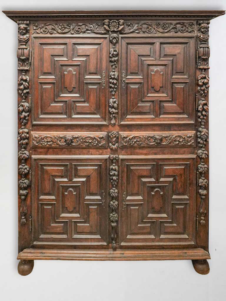Antique Flemish carved cabinet