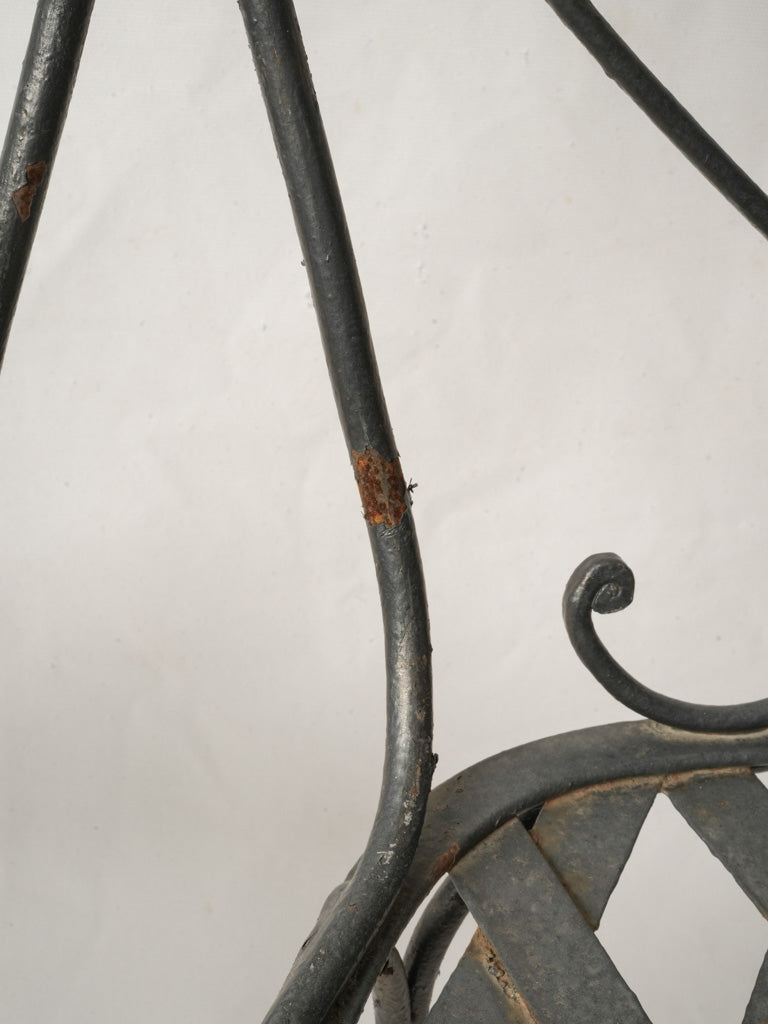 Aged black finish garden seating
