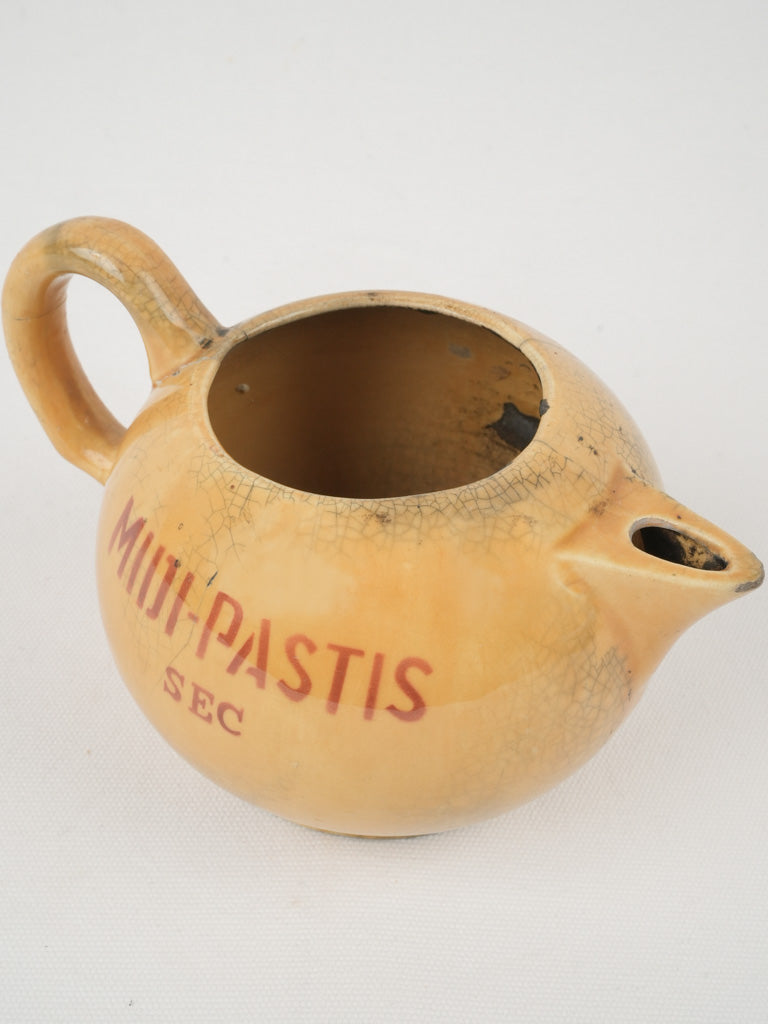 Crackle-Glazed Provençal Stoneware Pitcher