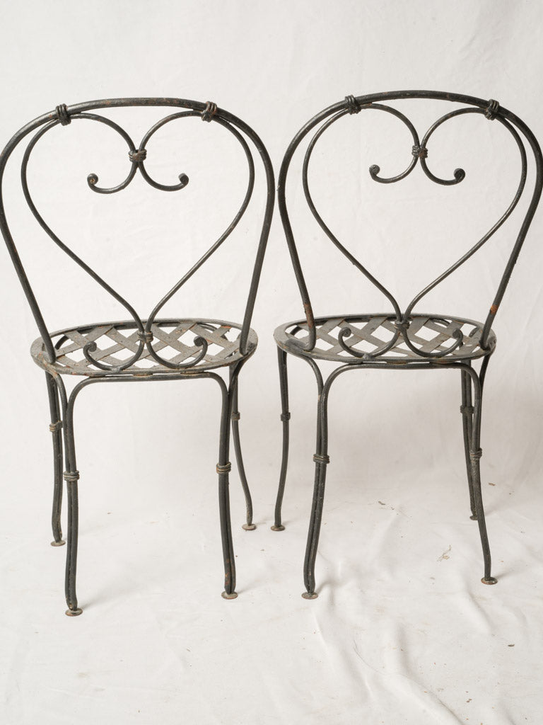 Timeless outdoor wrought iron seating