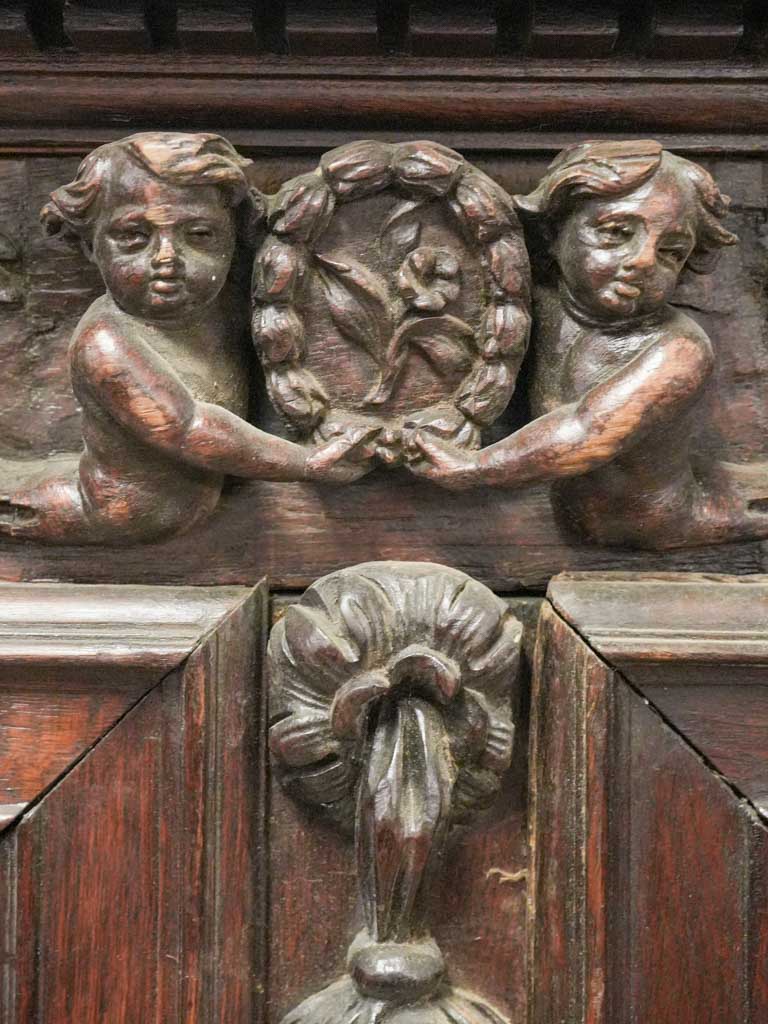 Decorative carved oak piece