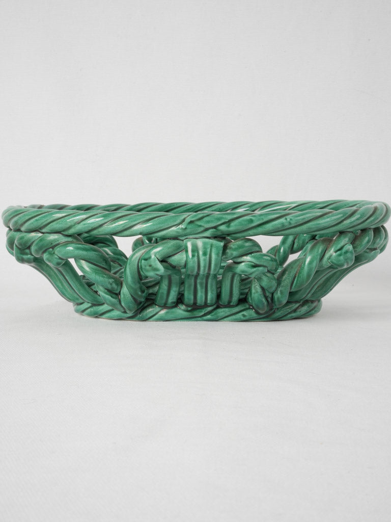Classic French-crafted ceramic oval bowl
