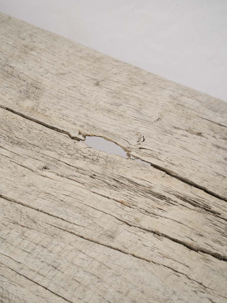Early to Mid-20th Century Rustic Wooden Bench w/ Sun-Bleached Patina - 51¼"