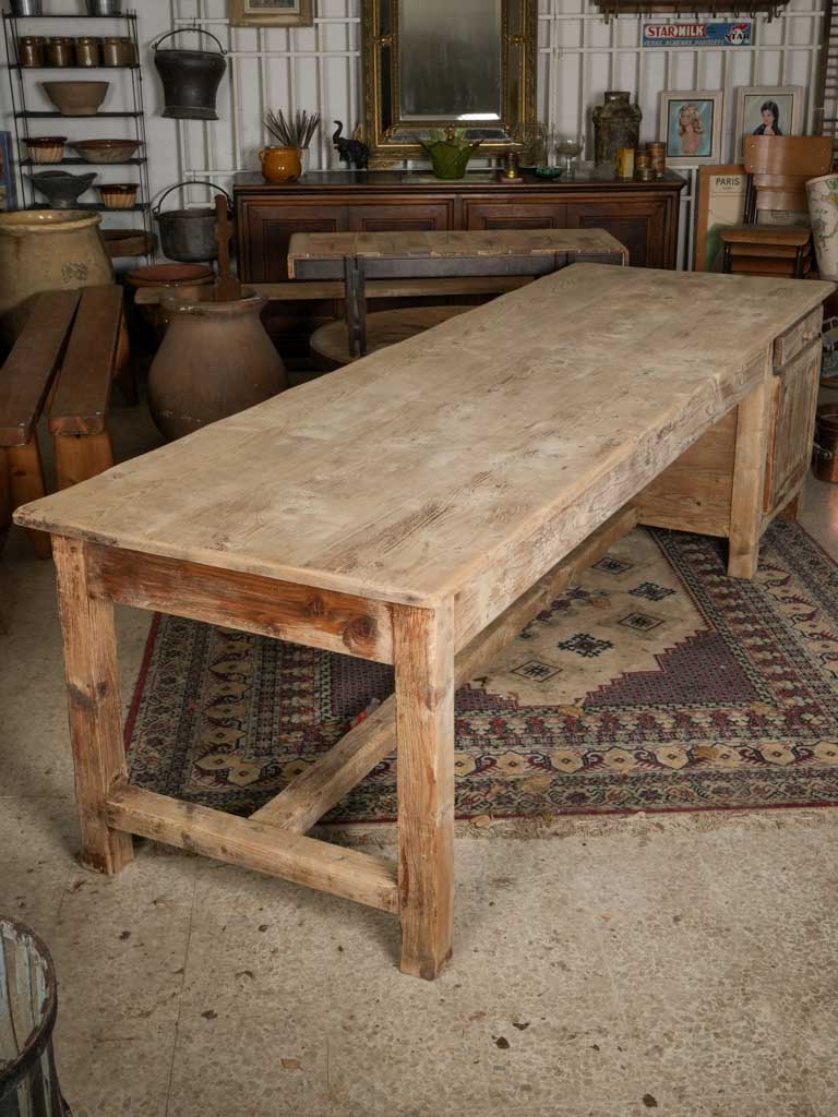 Rustic farmhouse pine work table