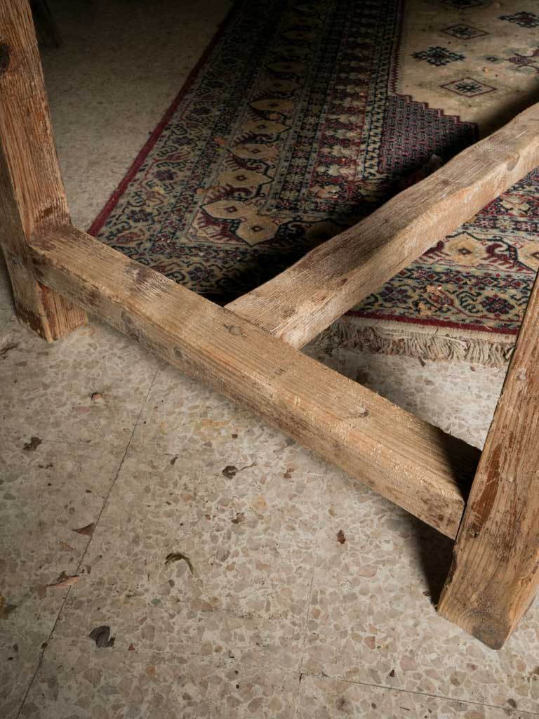Sturdy pine table with storage