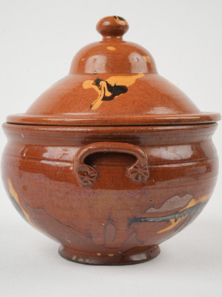 Splendid Mid-century Cinnamon Ocher Soup Tureen
