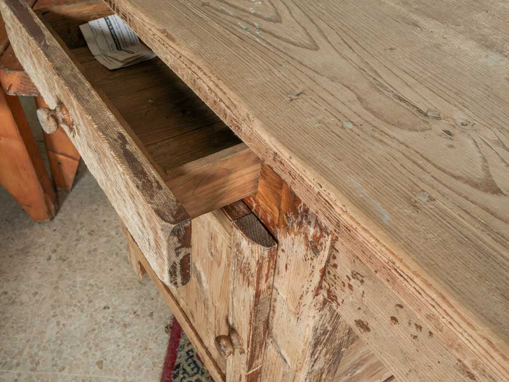 Elegant aged French work table