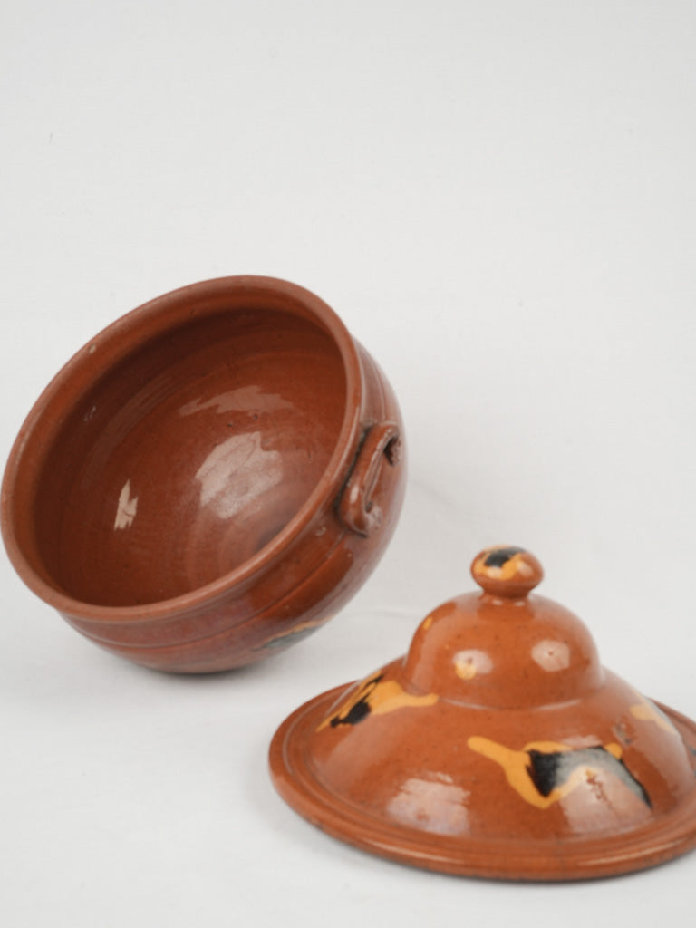 Unique Provencal Cinnamon Yellow Soup Tureen
